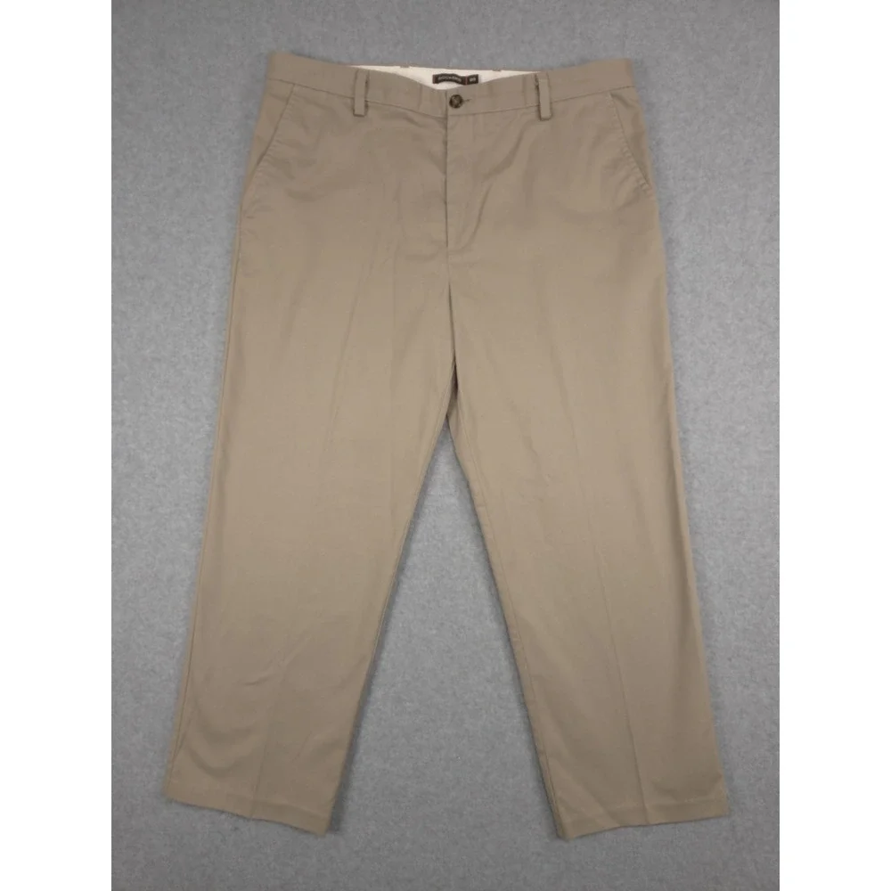 Dockers D3 Mens 38x29 Beige Khaki Flat Front Casual Chino Pants School